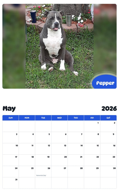 2026 - 2027 Pepper - Pawidols Pet Calendar