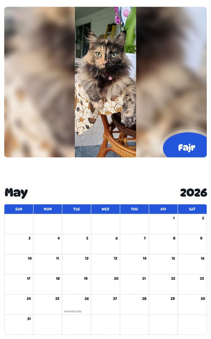 2026 - 2027 Fajr - Pawidols Pet Calendar