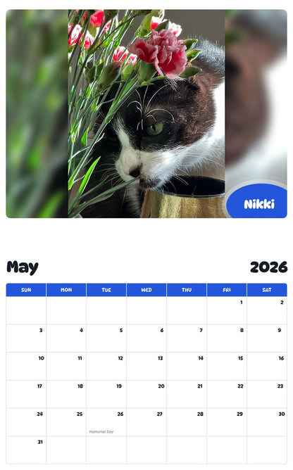 2026 - 2027 Nikki - Pawidols Pet Calendar