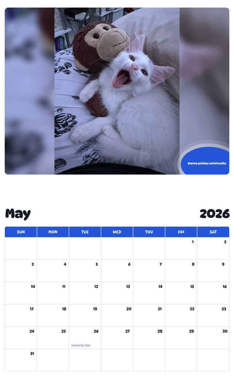 2026 - 2027 Karma pickles catatouille - Pawidols Pet Calendar