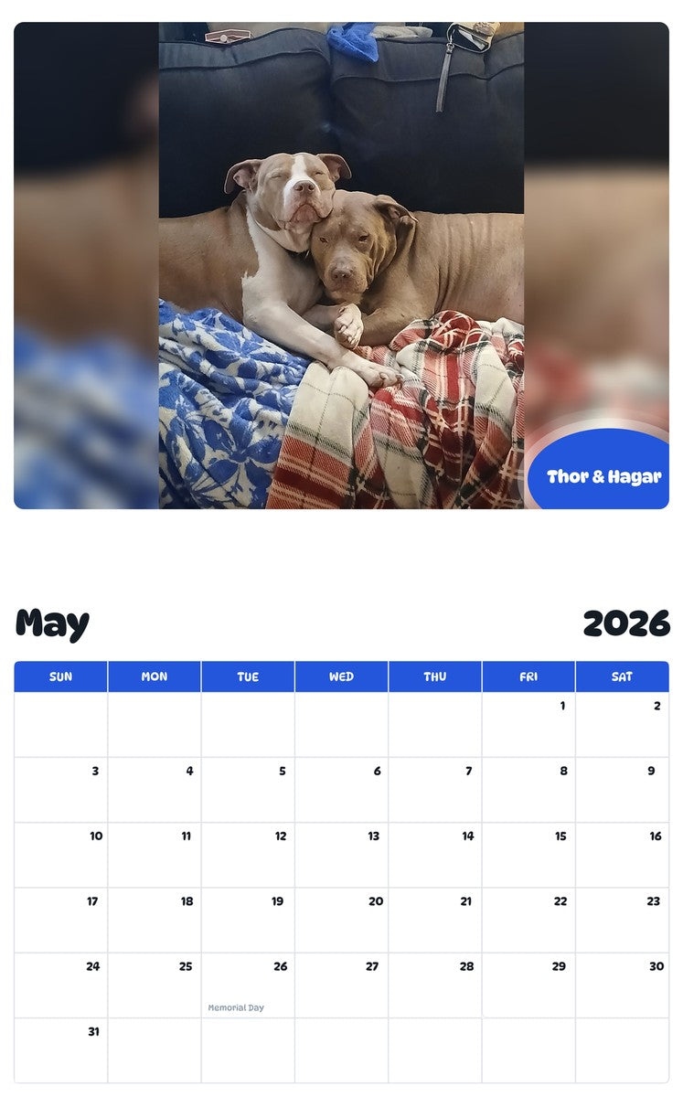 2026 - 2027 Thor & Hagar - Pawidols Pet Calendar