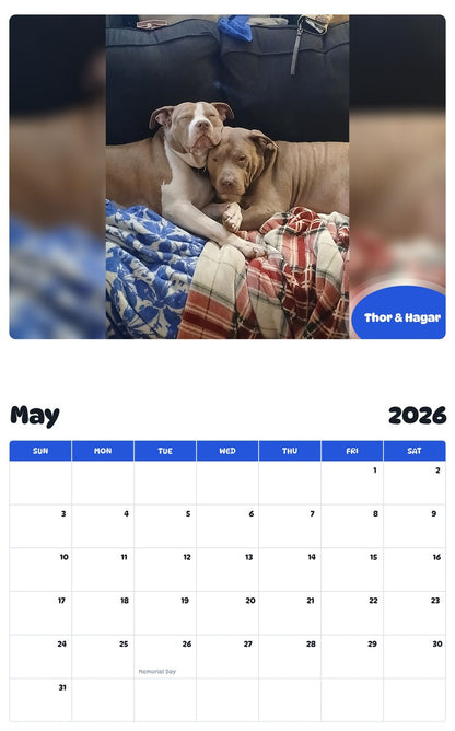2026 - 2027 Thor & Hagar - Pawidols Pet Calendar