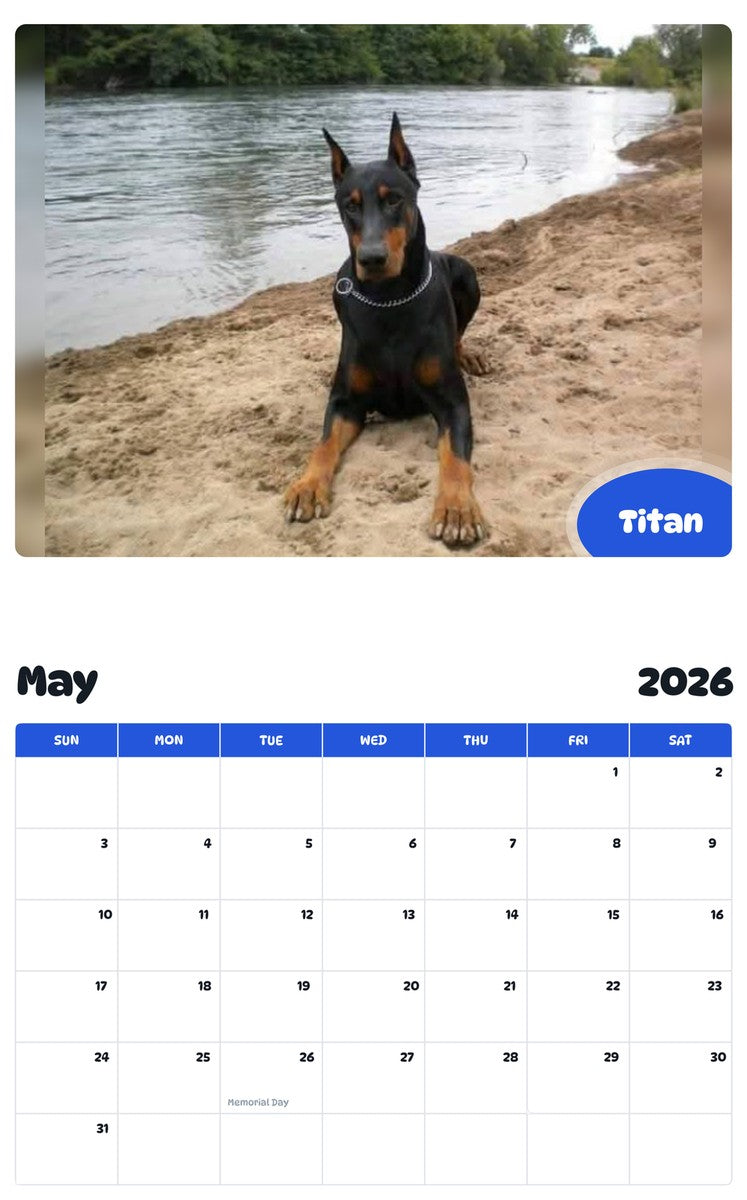 2026 - 2027 Titan - Pawidols Pet Calendar