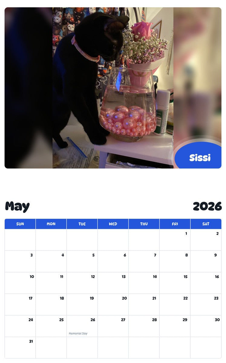 2026 - 2027 Sissi - Pawidols Pet Calendar