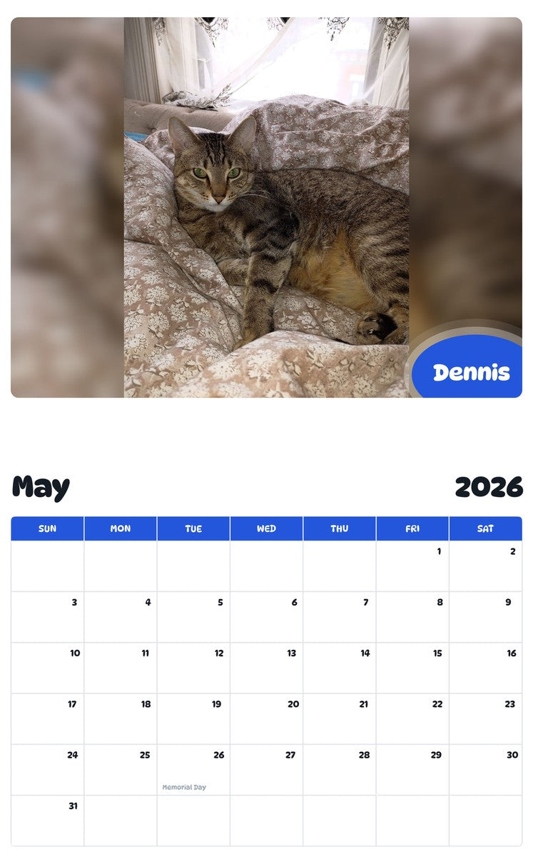 2026 - 2027 Dennis - Pawidols Pet Calendar