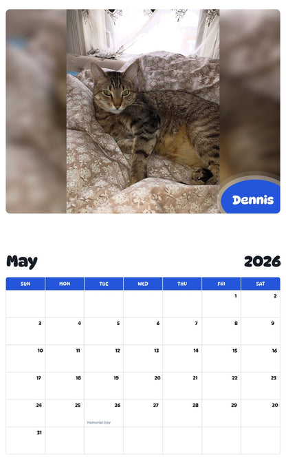 2026 - 2027 Dennis - Pawidols Pet Calendar