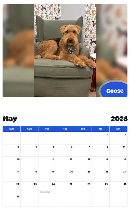 2026 - 2027 Goose - Pawidols Pet Calendar