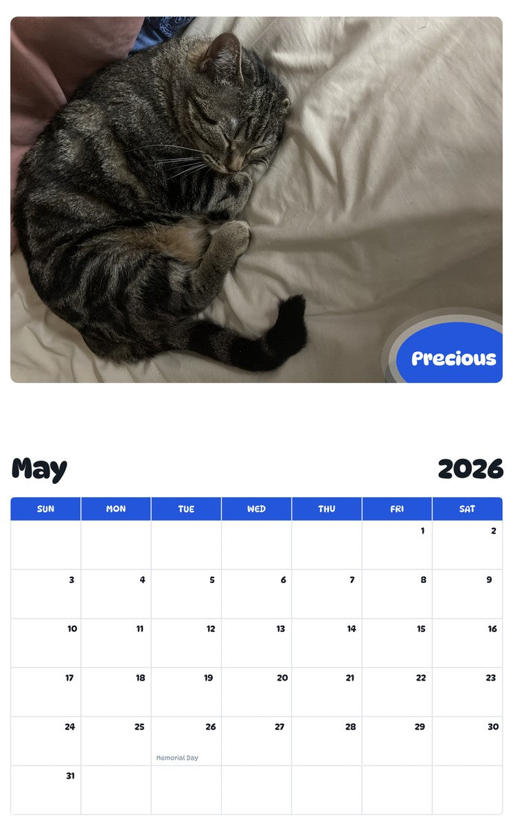 2026 - 2027 Precious - Pawidols Pet Calendar