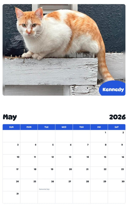 2026 - 2027 Kennedy - Pawidols Pet Calendar