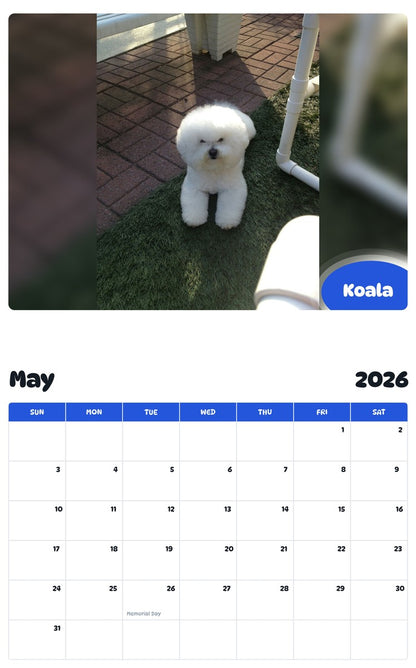 2026 - 2027 Koala - Pawidols Pet Calendar