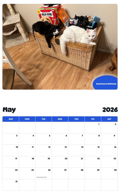 2026 - 2027 Boyfriend & Girlfriend - Pawidols Pet Calendar