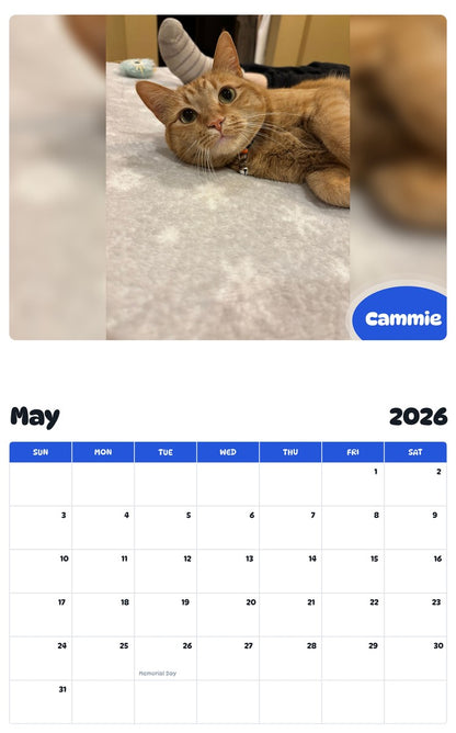 2026 - 2027 Cammie - Pawidols Pet Calendar