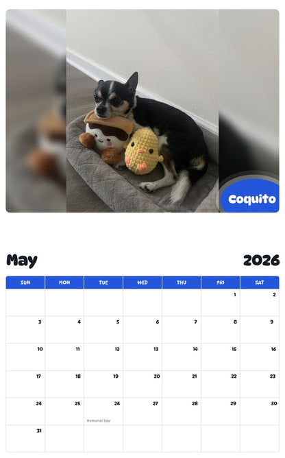 2026 - 2027 Coquito - Pawidols Pet Calendar