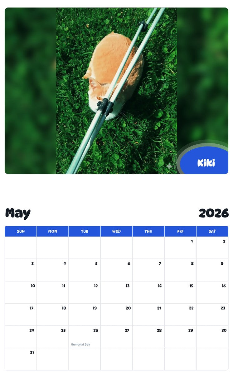 2026 - 2027 Kiki - Pawidols Pet Calendar