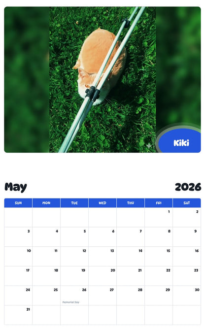 2026 - 2027 Kiki - Pawidols Pet Calendar