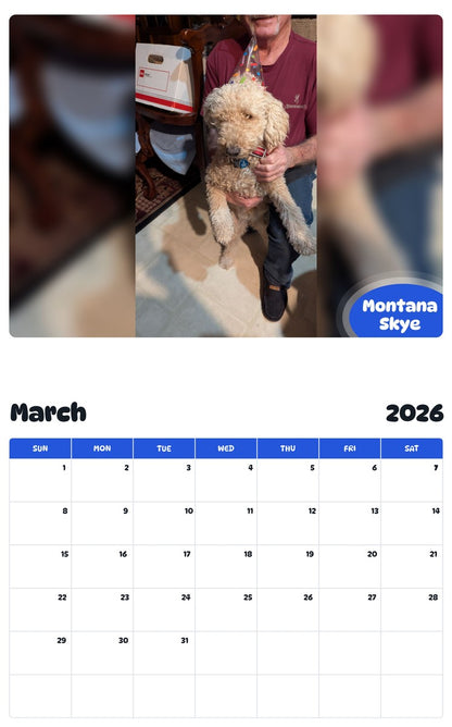 November 2025 - October 2026 Montana Skye - Pawidols Pet Calendar