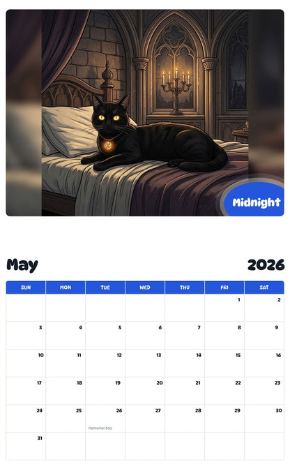 2026 - 2027 Midnight - Pawidols Pet Calendar