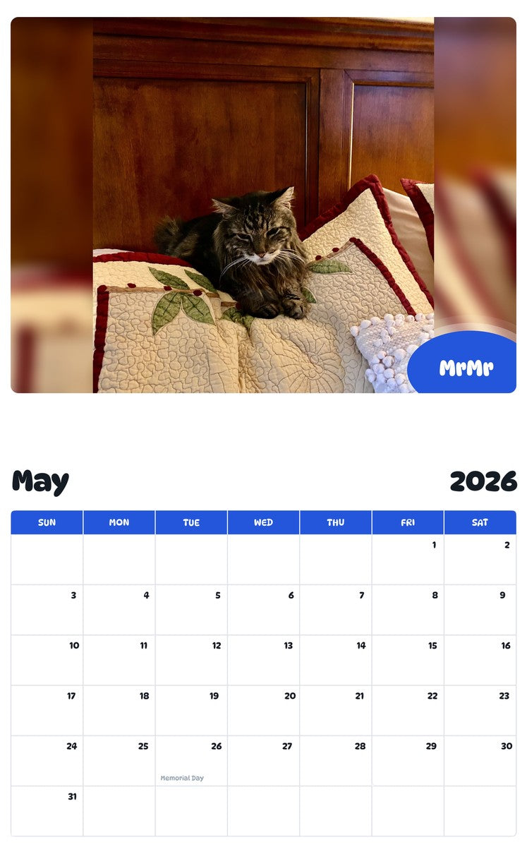 2026 - 2027 MrMr - Pawidols Pet Calendar