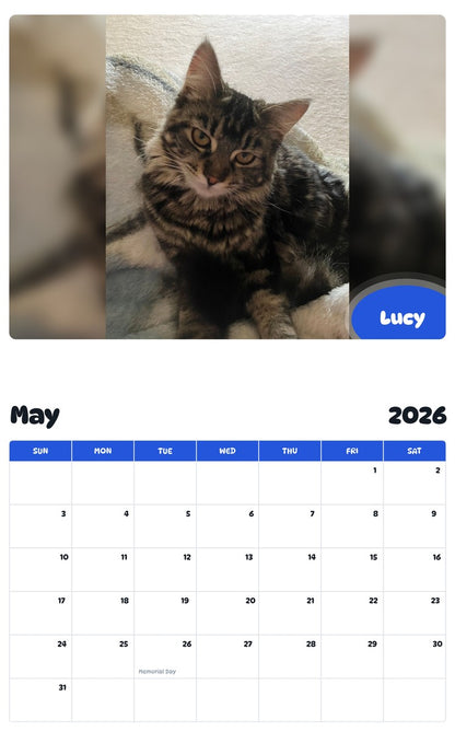 2026 - 2027 Lucy - Pawidols Pet Calendar