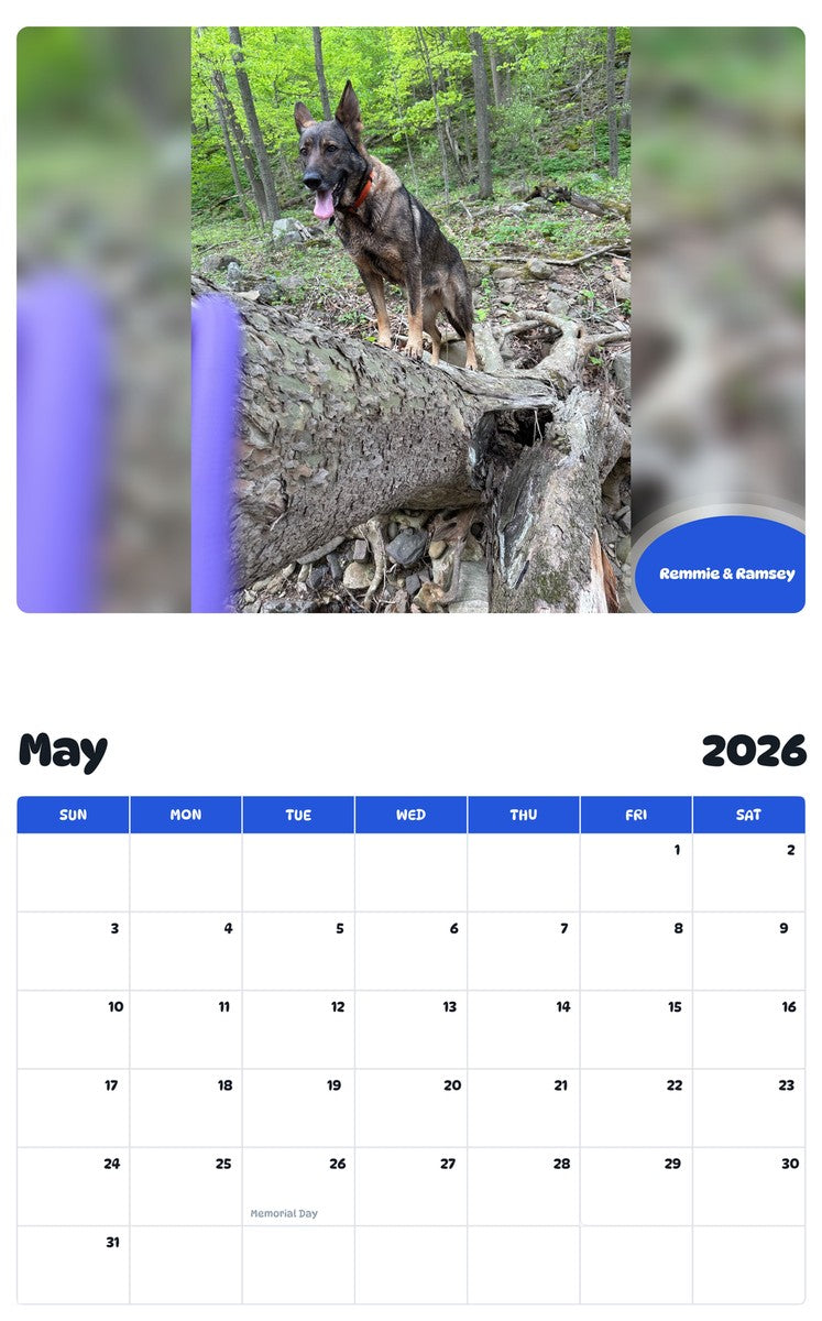 2026 - 2027 Remmie & Ramsey - Pawidols Pet Calendar