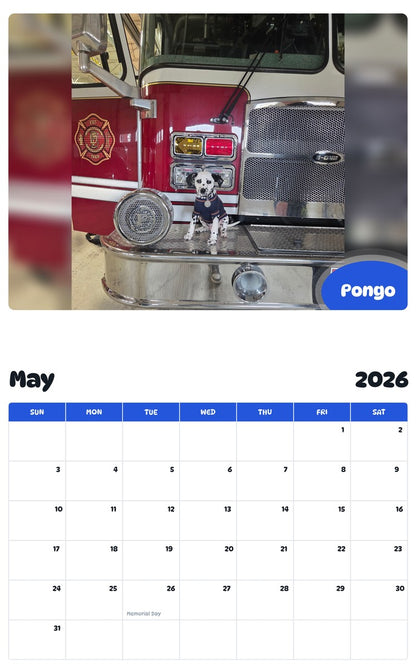 2026 - 2027 Pongo - Pawidols Pet Calendar