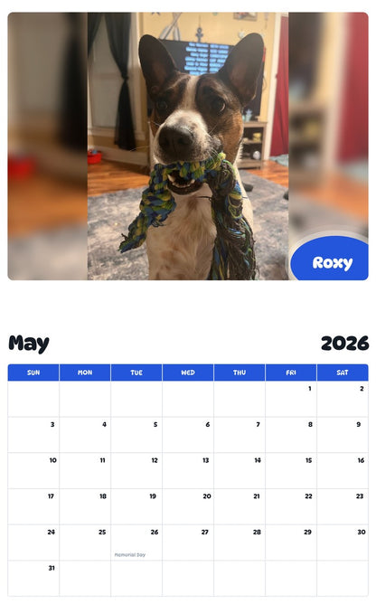 2026 - 2027 Roxy - Pawidols Pet Calendar