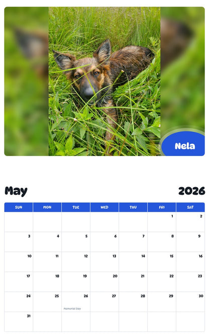2026 - 2027 Nela - Pawidols Pet Calendar