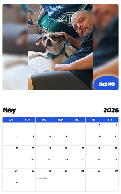 2026 - 2027 GIZMO - Pawidols Pet Calendar