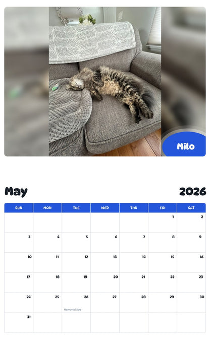 2026 - 2027 Milo - Pawidols Pet Calendar