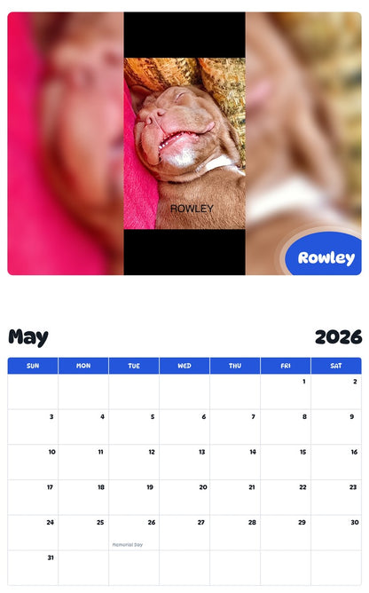 2026 - 2027 Rowley - Pawidols Pet Calendar