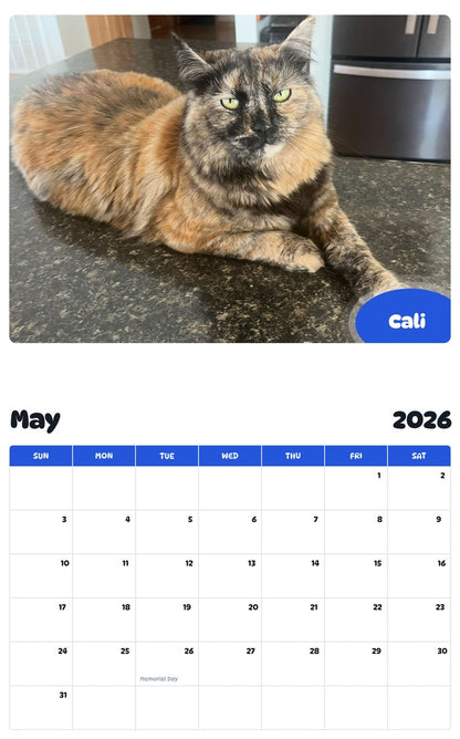 2026 - 2027 Cali - Pawidols Pet Calendar