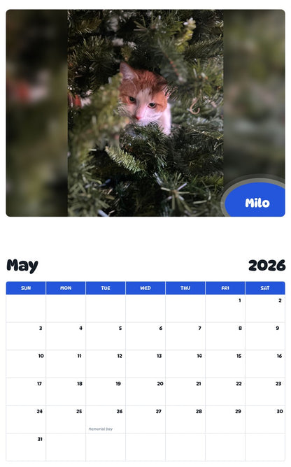 2026 - 2027 Milo - Pawidols Pet Calendar