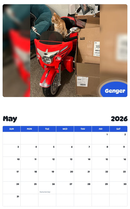 2026 - 2027 Genger - Pawidols Pet Calendar