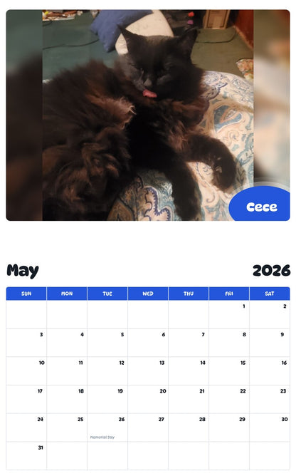 2026 - 2027 Cece - Pawidols Pet Calendar