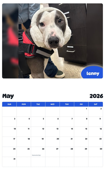 2026 - 2027 lenny - Pawidols Pet Calendar