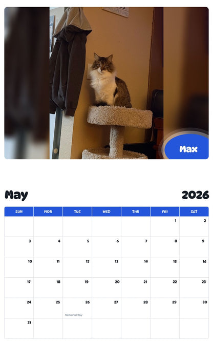 2026 - 2027 Max - Pawidols Pet Calendar