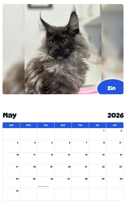 2026 - 2027 Zin - Pawidols Pet Calendar