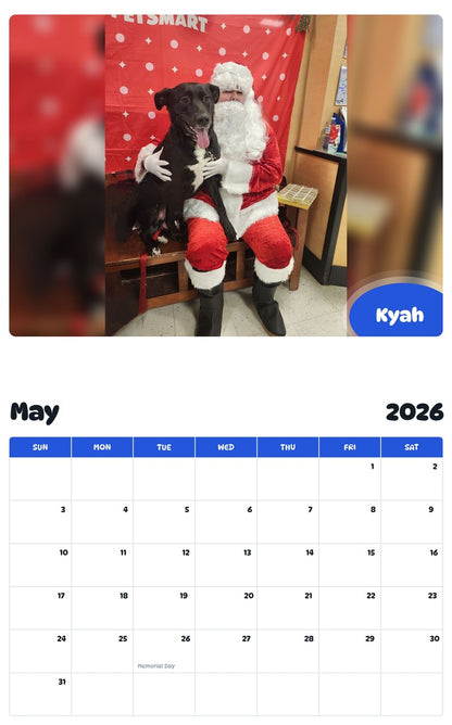 2026 - 2027 Kyah - Pawidols Pet Calendar