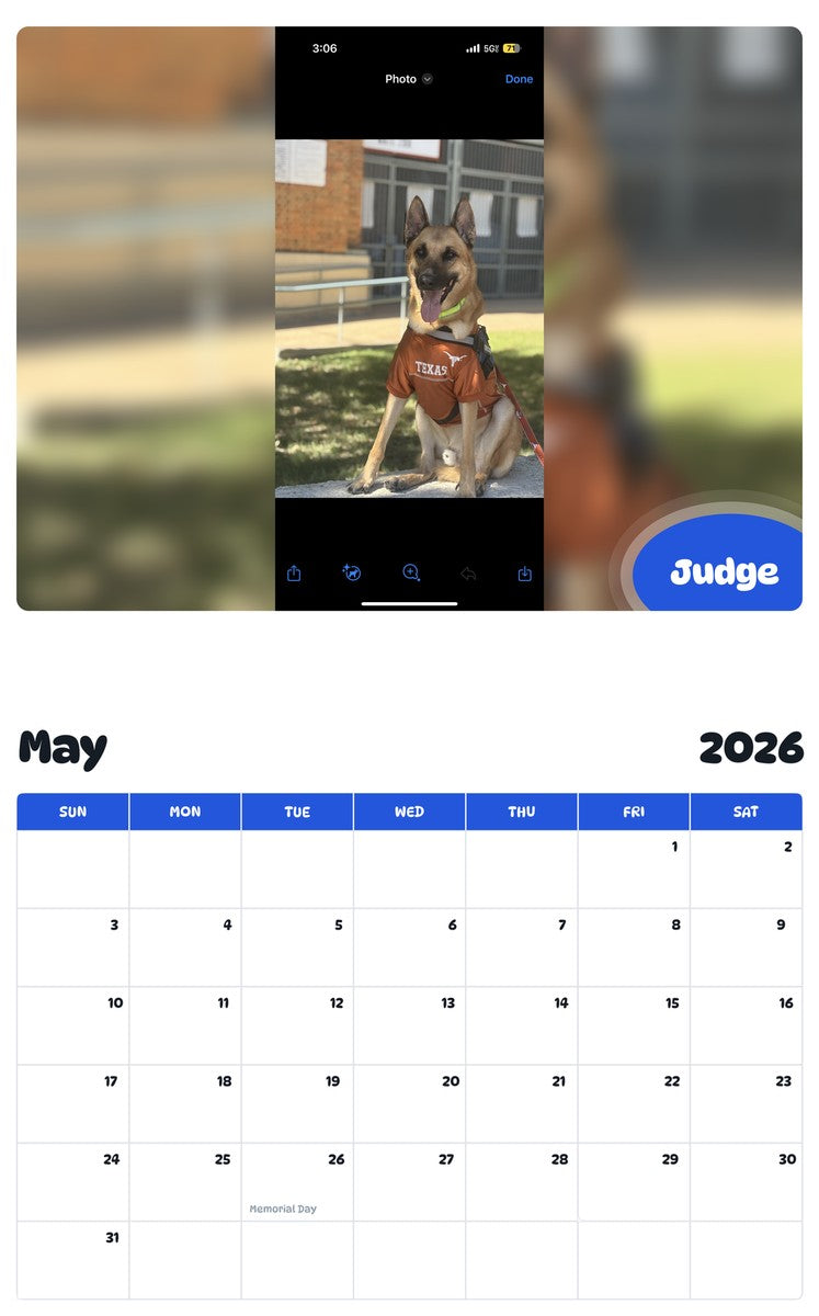2026 - 2027 Judge - Pawidols Pet Calendar