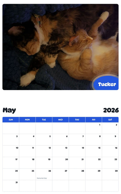 2026 - 2027 Tucker - Pawidols Pet Calendar