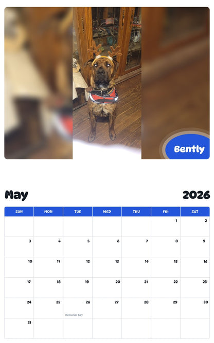 2026 - 2027 Bently - Pawidols Pet Calendar