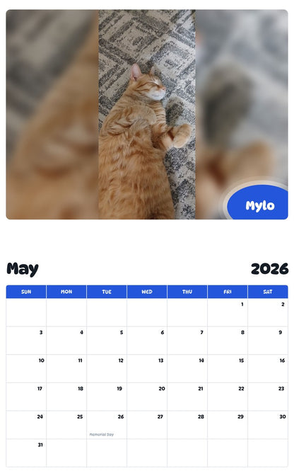 2026 - 2027 Mylo - Pawidols Pet Calendar