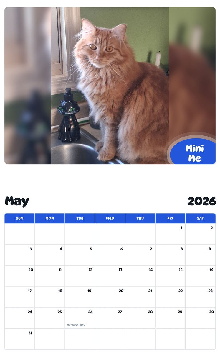 2026 - 2027 Mini Me - Pawidols Pet Calendar