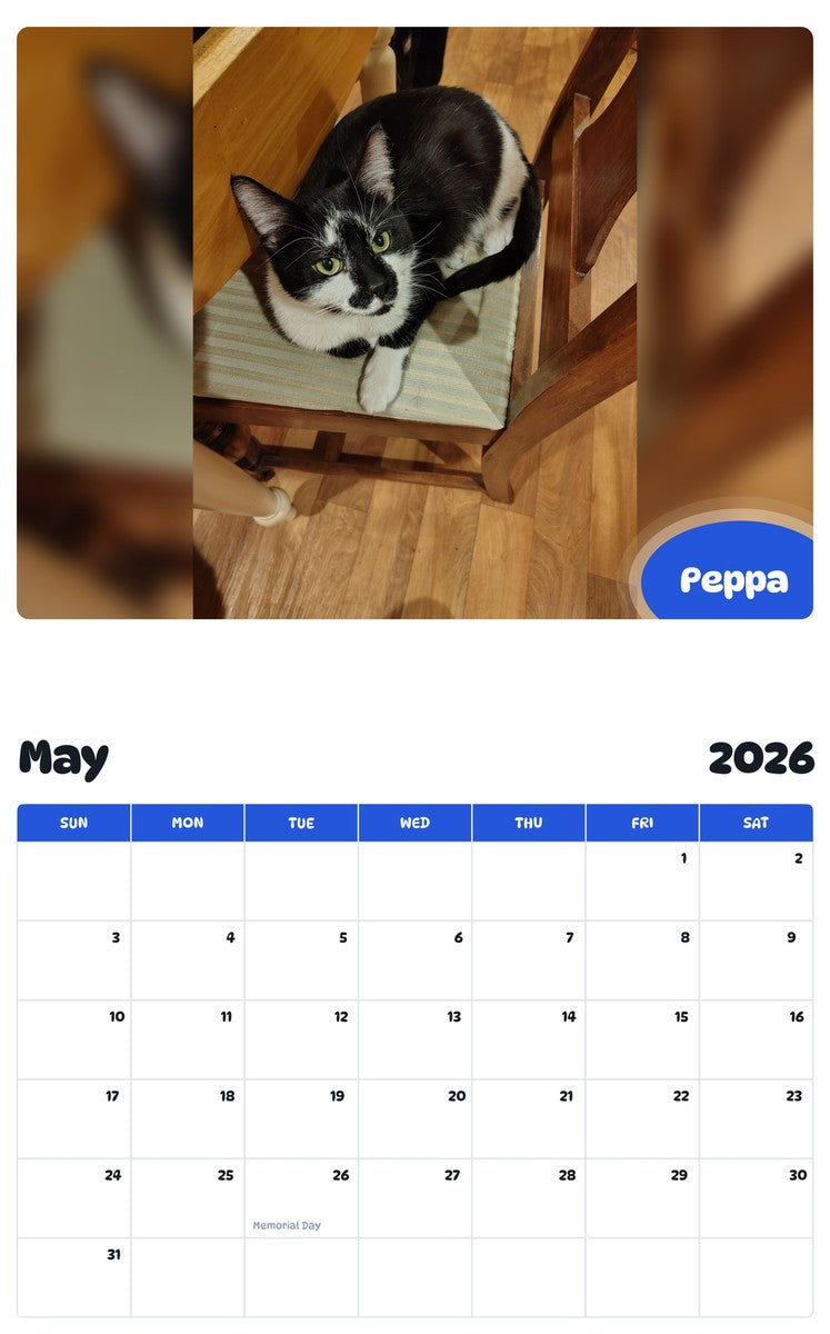 2026 - 2027 Peppa - Pawidols Pet Calendar
