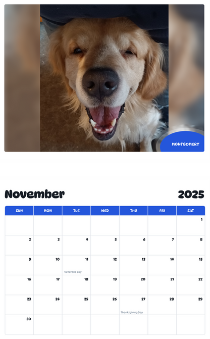 July 2025 - June 2026 Montgomery - Pawidols Pet Calendar