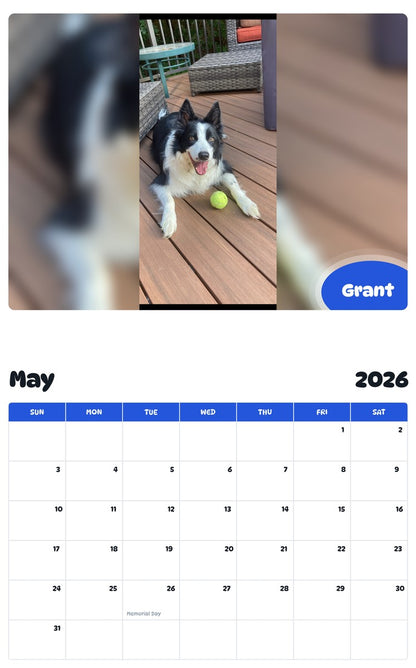 2026 - 2027 Grant - Pawidols Pet Calendar