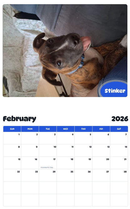 October 2025 - September 2026 Stinker - Pawidols Pet Calendar