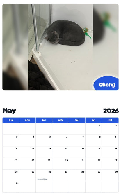 2026 - 2027 Chong - Pawidols Pet Calendar