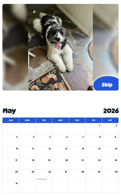 2026 - 2027 Skip - Pawidols Pet Calendar