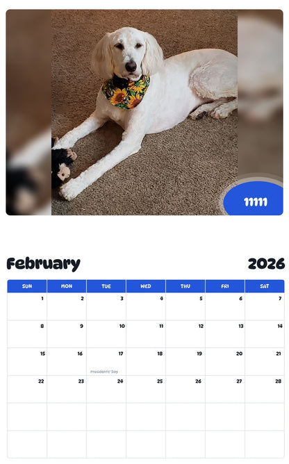October 2025 - September 2026 11111 - Pawidols Pet Calendar